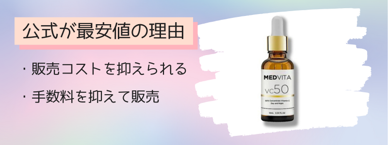 メドヴィタの最安値の販売店が公式サイトの理由